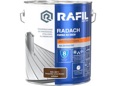 Zdjęcie: Farba na dach Radach brąz orzech RAL8011 10L RAFIL