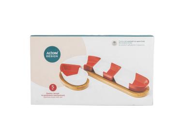 Zdjęcie: Zestaw naczyń na podstawie bambusowej 30x16,5x3,5 cm dekoracja cukrowa laseczka ALTOM DESIGN