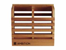 Organizer kuchenny drewniany Natural 2-komorowy 16 x 7 x 14 cm AMBITION