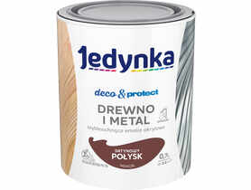 Farba do drewna i metalu Deco&Protect satynowy połysk mahoń 0,7 L JEDYNKA