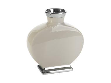 Zdjęcie: Wazon Emmy 25x10x27 cm beżowo-srebrny EUROFIRANY