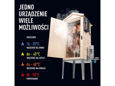 Zdjęcie: Wędzarnia elektryczna dragON Plywood Nature 100E z modułem grzejnym i sterownikiem BROWIN
