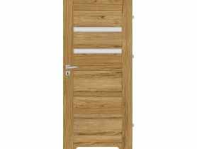 Drzwi wewnętrzne Credo 60L Dąb Catania, mleczna szyba, podcięcie NAWADOOR