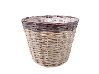 Zdjęcie: Osłonka na doniczkę wiklinowa 29x22 cm duża  TIN TOURS