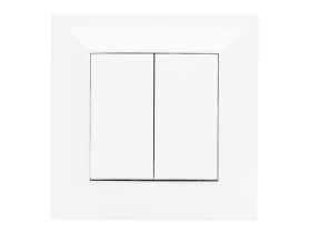 Łącznik podwójny świecznikowy ŁP-2K z ramką Eris biały POLMARK