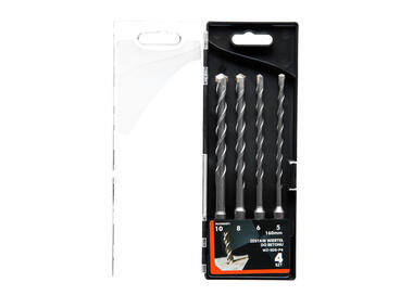Zdjęcie: Zestaw wierteł do betonu SDS Plus - 4 szt. 5, 6, 8, 10 x 160 mm PRO FACHMAYER