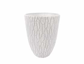 Donica z kompozytu 29x29x36 cm duża biała TIN TOURS