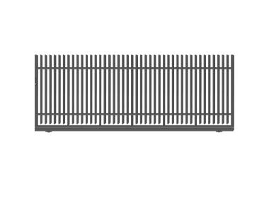 Zdjęcie: Brama przesuwna bez przeciwwagi Anika 4,00 m, 1,80 m, z zamkiem hakowym, prawa POLBRAM