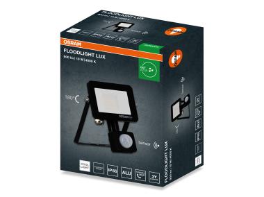 Zdjęcie: Oprawa oświetleniowa LED FL Lux sensor 10 W 840 IP65 BK OSRAM