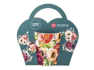 Zdjęcie: Kubek prosty 350 ml dekoracja Anemon ALTOM DESIGN