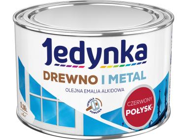 Zdjęcie: Emalia olejno-alkidowa drewno i metal czerwony jasny 0,36 L połysk JEDYNKA