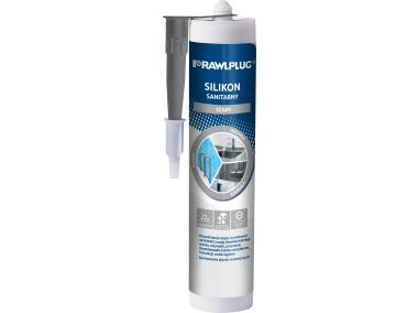 Zdjęcie: Silikon sanitarny szary 300 ml RAWLPLUG