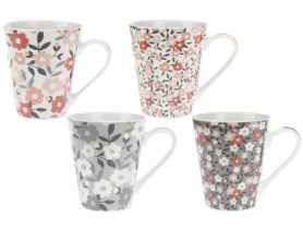 Kubek Floral print 310ml z porcelany New Bone DECOR