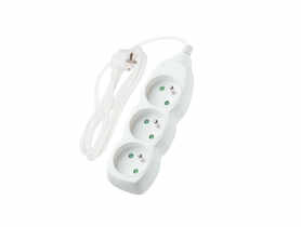 Przedłużacz 3 gniazda, biały, 1,5 m PP01 DPM SOLID
