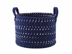 Kosz pleciony 28x28x20cm granatowy ALTOMDESIGN