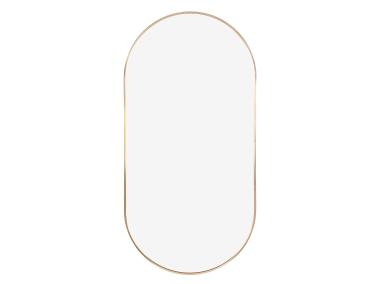 Zdjęcie: Lustro Oval 50x100 cm złota aluminiowa rama INDAVO