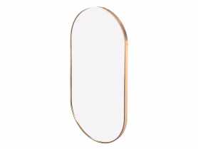 Lustro Oval 50x100 cm złota aluminiowa rama INDAVO