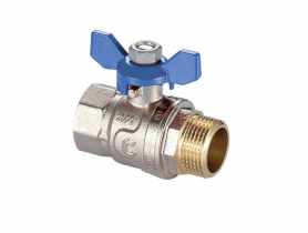 Zawór kulowy S30 W/Z 1/2" z motylkiem niebieskim, PN30 CALIDO