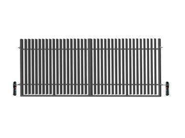 Zdjęcie: Brama dwuskrzydłowa Anika 4,00 m, 1,50 m, z automatem, stal ocynk+RAL7016 struktura POLBRAM