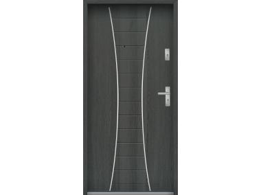 Zdjęcie: Drzwi wejściowe do mieszkań Bastion R-63 Grafit 90 cm lewe OSP KR CENTER