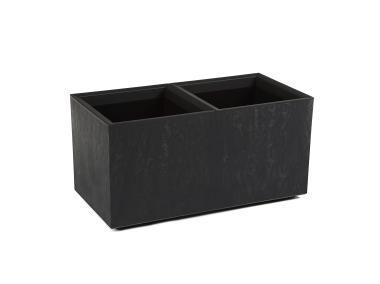Zdjęcie: Kwietnik Karo 800x400x400 mm beton recycled, czarny LAMELA