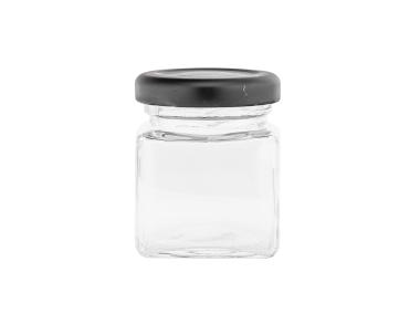 Zdjęcie: Komplet 6 słoików kwadratowych 50 ml + zakrętka fi 43 SEZON