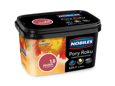 Zdjęcie: Farba lateksowa Pory Roku 2,5 L jesień jarzębinowa NOBILES