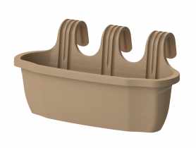 Doniczka balkonowa z uchwytem Nizza L mokka VERDENIA