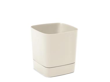 Zdjęcie: Donica z podstawką Clima 25x25 cm beżowa LAMELA PLASTIC