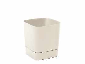 Donica z podstawką Clima 25x25 cm beżowa LAMELA PLASTIC