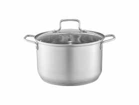 Garnek stalowy z pokrywką Hugo Plus 22 cm AMBITION