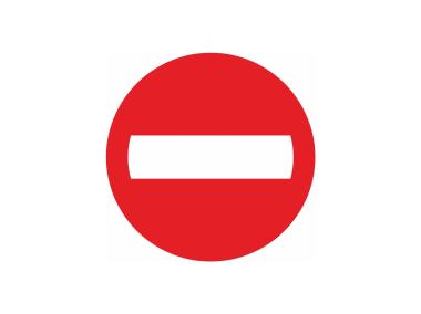 Zdjęcie: Oznaczenie "Zakaz wjazdu" 33x33 płyta METRO