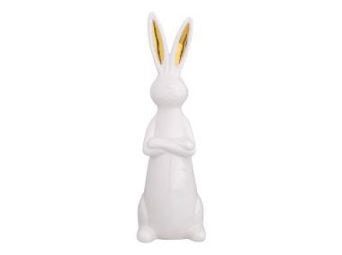 Zdjęcie: Figurka ceramiczna zając ze złotymi uszami 7,5x7,5x24,5 cm ALTOMDESIGN