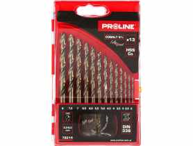 Wiertła do metalu HSSCo DIN338 szlifowane 13 szt. 2-8 mm PROLINE