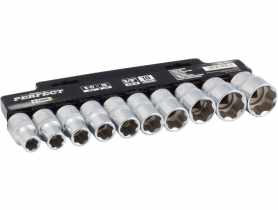 Komplet 3/8 - 10 elementów nasadek s-77009 STALCO