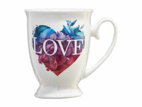 Kubek na stopce Love Letters różowe serce 300 ml AMBITION