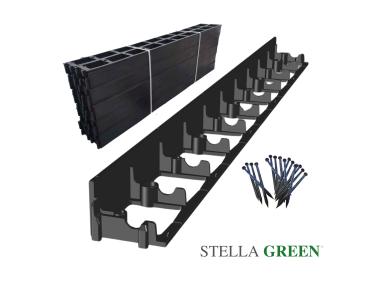 Zdjęcie: Obrzeże ogrodowe 100 cm czarne typu board, wysokość 4,5 cm STELLA GREEN