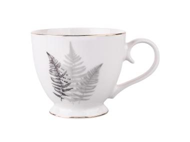 Zdjęcie: Filiżanka Jumbo na stopce 430 ml Modern Nature Black Plant II ALTOMDESIGN
