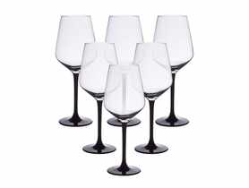 Komplet kieliszków Rubin Black  na czerwone wino 370 ml - 6 szt. ALTOMDESIGN