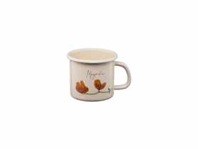 Kubek emaliowany z kalką Flores 9 cm/0,5 L wzór 1 GALICJA