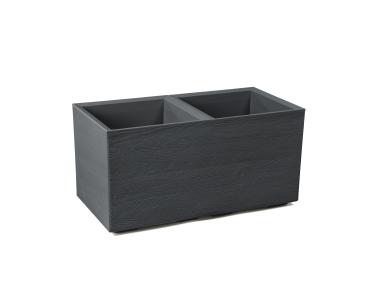 Zdjęcie: Kwietnik Karo 800x400x400 mm deska recycled, antracyt LAMELA