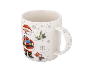 Zdjęcie: Kubek baryłka szeroka 400 ml dekoracja Mikołaj ALTOM DESIGN