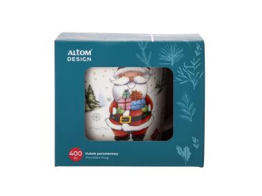 Zdjęcie: Kubek baryłka szeroka 400 ml dekoracja Mikołaj ALTOM DESIGN