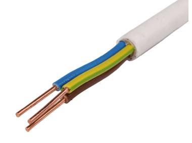 Zdjęcie: Przewód YDY 3x1,5 450/750V biały (krążek 100 m) ELEKTROKABEL