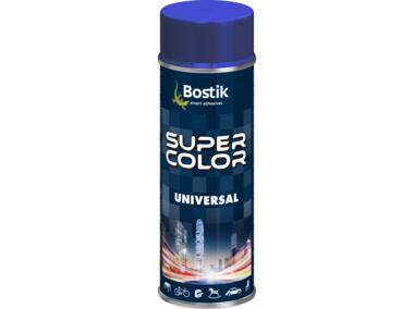 Zdjęcie: Lakier uniwersalny ogólnego zastosowania Super Color Universal granatowy RAL 5002 400 ml BOSTIK