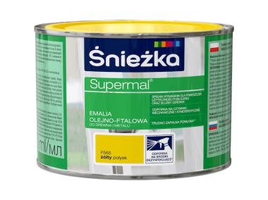 Zdjęcie: Emalia Supermal żółty F565 0,4L ŚNIEŻKA