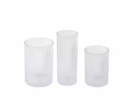 Zestaw wazonów Nemo, 3 sztuki, bezbarwny PS LAMELA