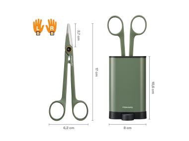 Zdjęcie: Precyzyjne nożyczki do roślin Plant Care z pojemnikiem FISKARS