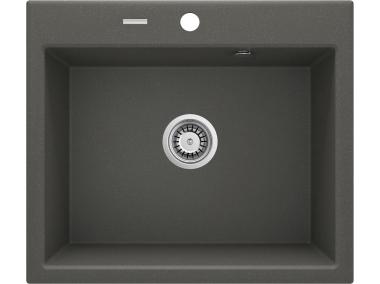 Zdjęcie: Zlewozmywak Andante antracyt metalik granit 1K 600x520x210, space saver DEANTE