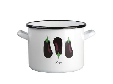 Zdjęcie: Garnek Modern vege bakłażan prosty 20 cm - 4,8 L  biały SILESIA